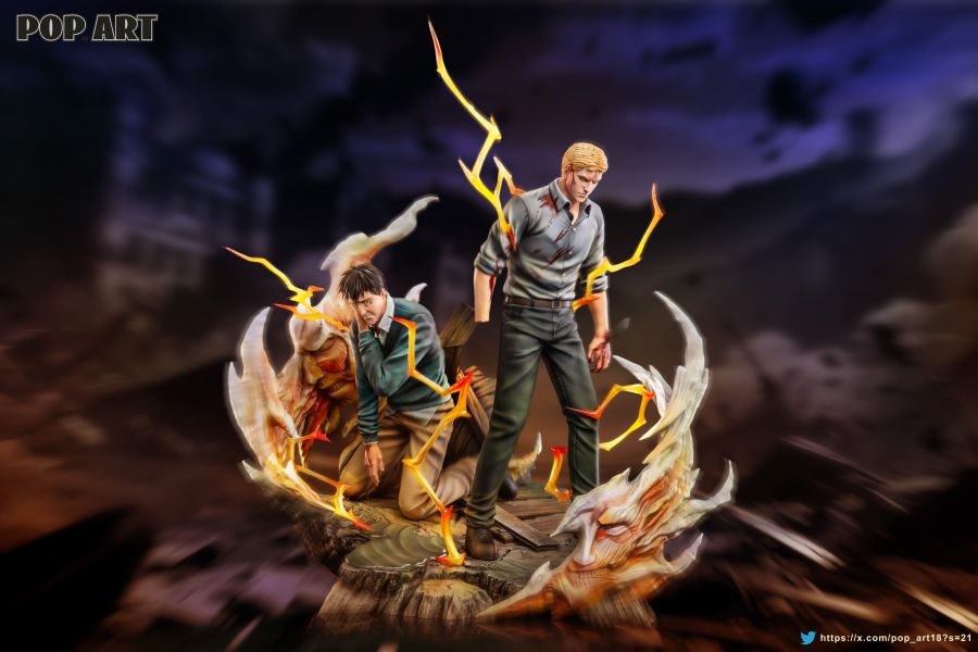 【Pre-order】Attack on Titan: Character Series 003 - "I Armor, He Super": Reiner &amp; Bertholdt Statue