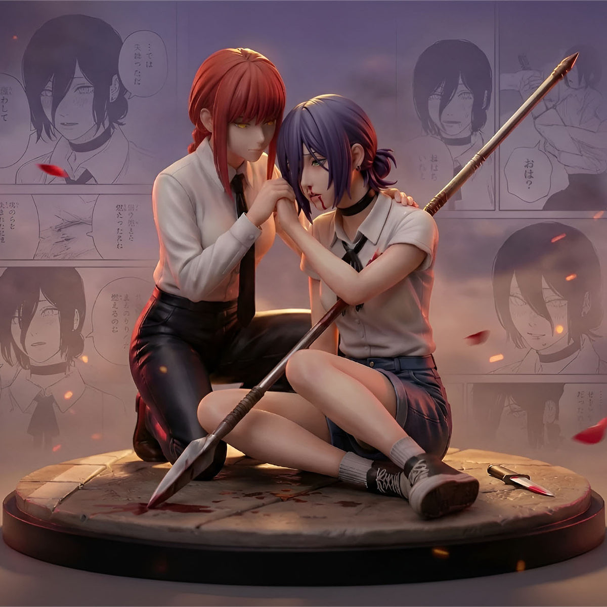 【Pre-order】Chainsaw Man – Makima & Reze Dual Character Statue (1/7 Scale)