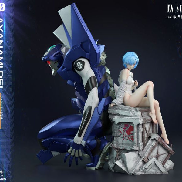 【Pre-order】Neon Genesis Evangelion Collaboration Series – Rei Ayanami &amp; Eva Unit-00 1/4 Scale Collectible Statue