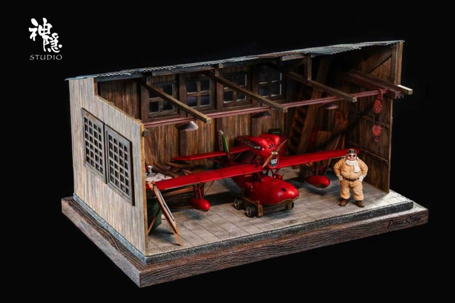 【Pre-order】Studio Ghibli Silhouette Moment Series – Porco Rosso Ace Pilot “Porco” | Limited Edition Diorama Sculpture