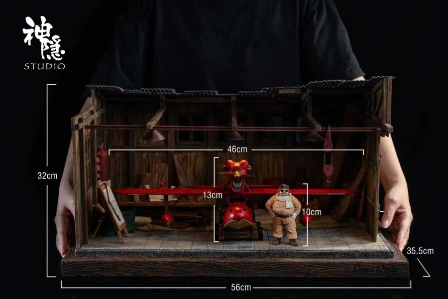 【Pre-order】Studio Ghibli Silhouette Moment Series – Porco Rosso Ace Pilot “Porco” | Limited Edition Diorama Sculpture