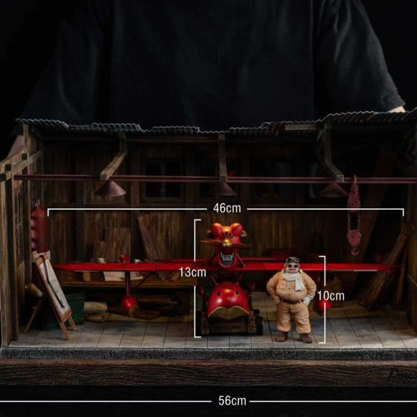 【Pre-order】Studio Ghibli Silhouette Moment Series – Porco Rosso Ace Pilot “Porco” | Limited Edition Diorama Sculpture