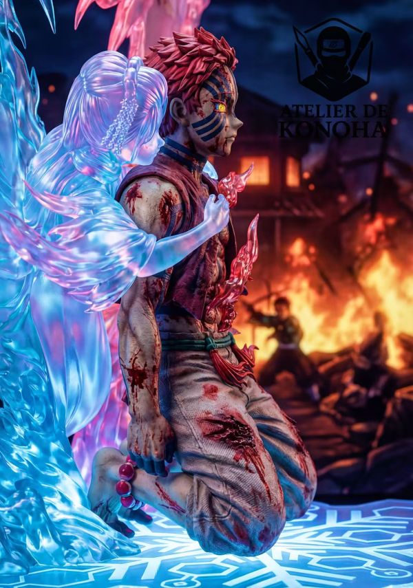 【Pre-order】Demon Slayer – Light Sculpture Series: Akaza &amp; Koi Snow 1/4 Scale Collectible Statue