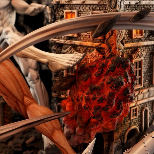 【Pre-order】Attack on Titan: The Colossal Titan Series - War Hammer Titan vs. Colossal Titan Statue