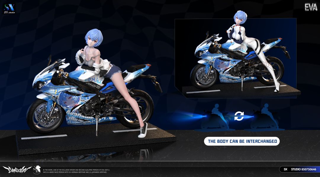 【Pre-order】Neon Genesis Evangelion – Resonance Series 2nd Wave: Motorcycle Girl – Rei Ayanami 1/6 Scale Collectible Statue