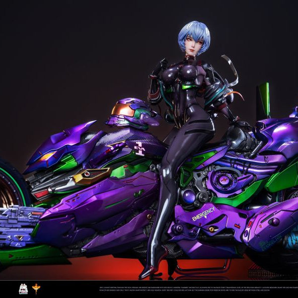 【Pre-order】Neon Genesis Evangelion – Sci-Fi Motorcycle Rei Ayanami 1/6 Scale Collectible Statue (White &amp; Purple Versions)