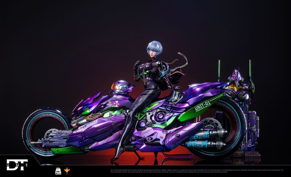 【Pre-order】Neon Genesis Evangelion – Sci-Fi Motorcycle Rei Ayanami 1/6 Scale Collectible Statue (White &amp; Purple Versions)