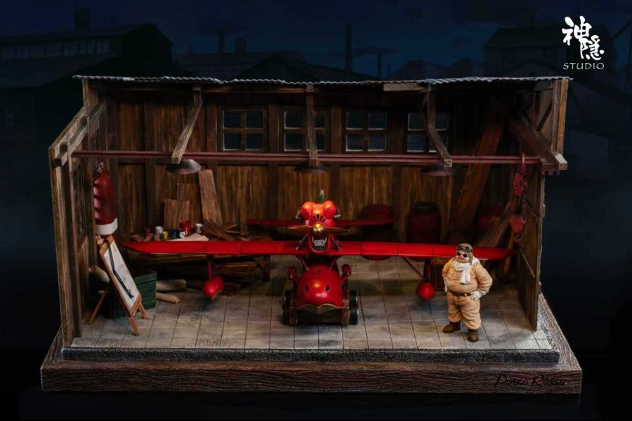 【Pre-order】Studio Ghibli Silhouette Moment Series – Porco Rosso Ace Pilot “Porco” | Limited Edition Diorama Sculpture