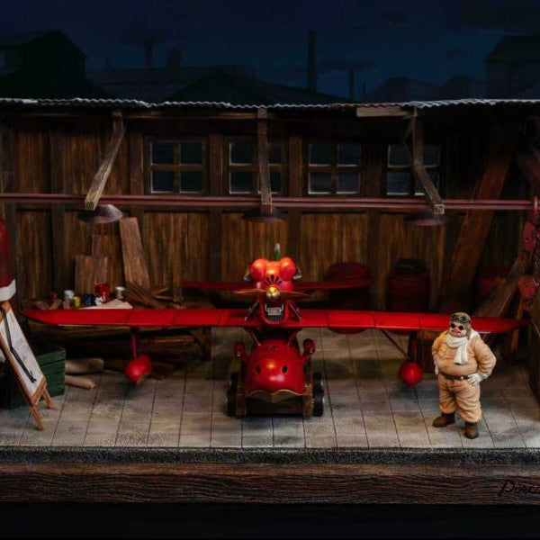 【Pre-order】Studio Ghibli Silhouette Moment Series – Porco Rosso Ace Pilot “Porco” | Limited Edition Diorama Sculpture