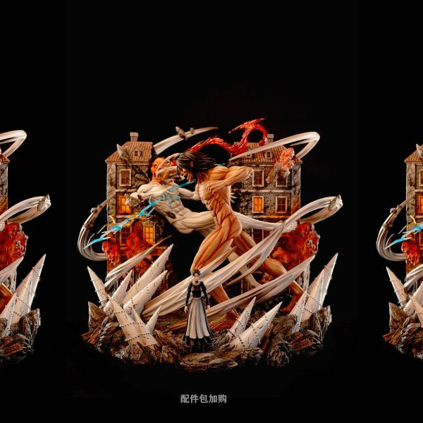 【Pre-order】Attack on Titan: The Colossal Titan Series - War Hammer Titan vs. Colossal Titan Statue