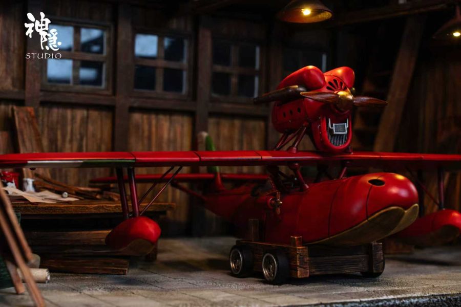 【Pre-order】Studio Ghibli Silhouette Moment Series – Porco Rosso Ace Pilot “Porco” | Limited Edition Diorama Sculpture