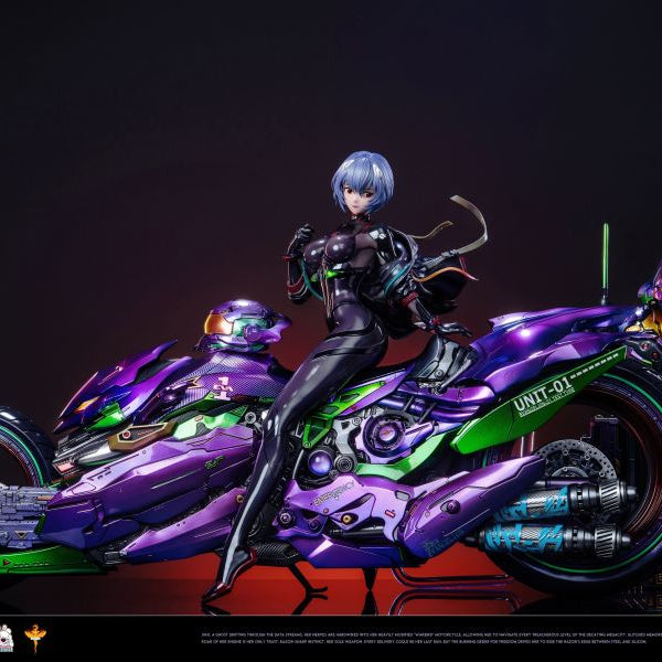 【Pre-order】Neon Genesis Evangelion – Sci-Fi Motorcycle Rei Ayanami 1/6 Scale Collectible Statue (White &amp; Purple Versions)